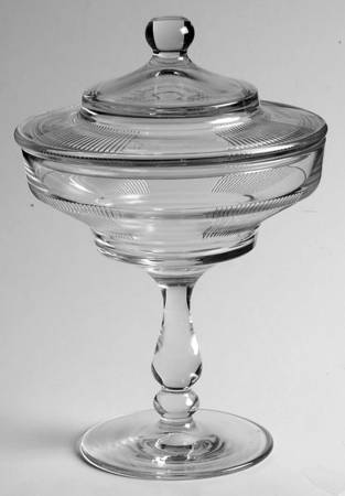 Pleat & Panel 8" Compote & Lid