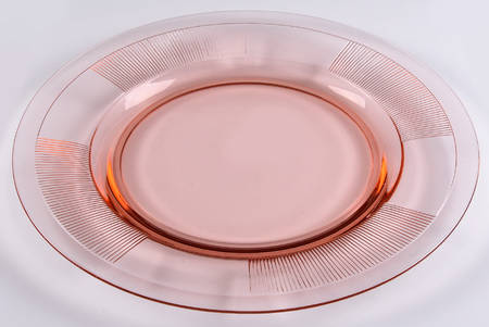 Pleat and Panel Flamingo Pink Torte Plate