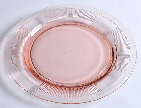 Pleat and Panel Flamingo Pink Dinner Plate