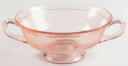 Pleat and Panel Flamingo Pink Bouillon Cup