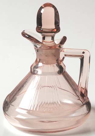 Pleat and Panel Flamingo Pink Cruet & Stopper