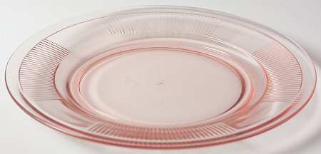 Pleat and Panel Flamingo Pink Luncheon Plate