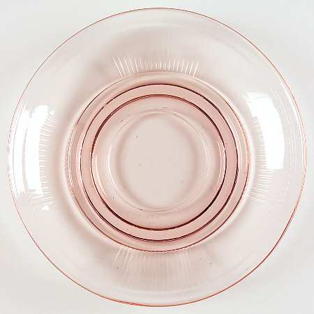 Pleat and Panel Flamingo Pink Saucer Only