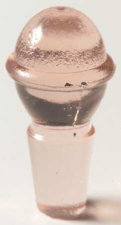 Pleat and Panel Flamingo Pink Stopper for Cruet