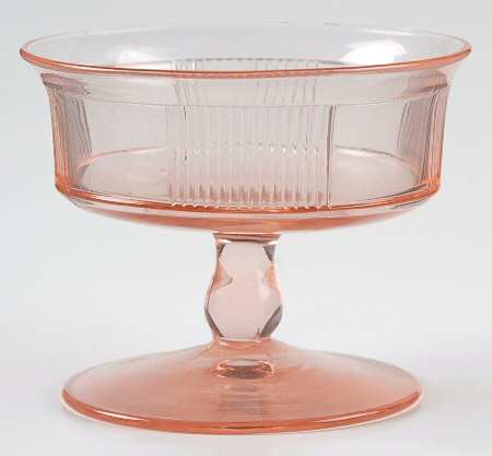 Pleat and Panel Flamingo Pink Low Sherbet
