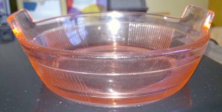 Pleat and Panel Flamingo Pink Lemon Dish No Lid