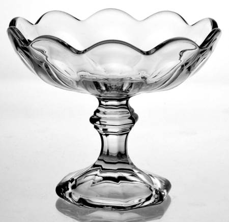 Puritan Clear (Colonial) Round Compote (Height X Width)