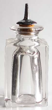 Puritan (Late) Plain Bitters Bottle & Metal Tube by Heisey