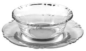 Queen Anne Clear (Line 1509) Finger Bowl & Underplate