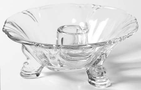 Queen Anne Clear (Line 1509) 2" 3 Toed Candleholder