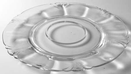 Queen Anne Clear (Line 1509) Cheese & Cracker Plate by Heisey