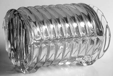 Ridgeleigh (Heavy Pressed Patt) 4" Oval Cigarette Box with Lid