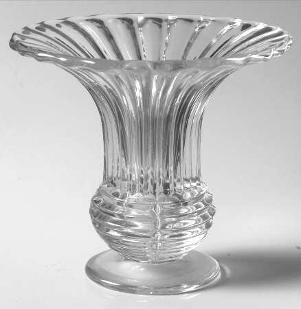 Ridgeleigh (Heavy Pressed Patt) 4" Footed Vase