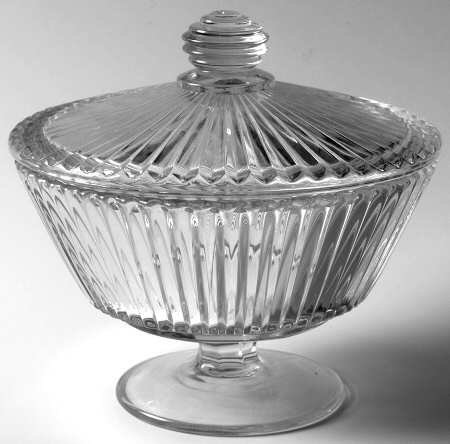Ridgeleigh (Heavy Pressed Patt) 6" Width Tall Comport & Lid