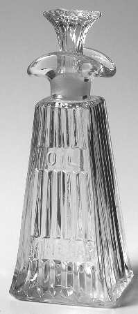 Ridgeleigh (Heavy Pressed Patt) Salad Dressing Bottle & Stopper