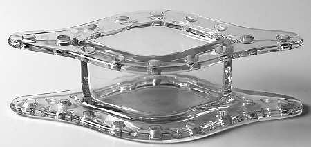 Ridgeleigh (Heavy Pressed Patt) Flower Bowl, Frog Only