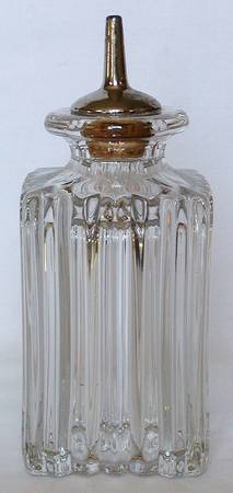 Ridgeleigh (Heavy Pressed Patt) Plain Bitters Bottle & Metal Tube