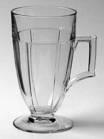 Rib and Panel Clear (Stem 411) Handled Footed Ice Tea