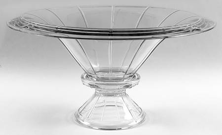 Rib and Panel Clear (Stem 411) Punch Bowl with Stand