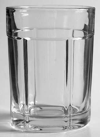 Rib and Panel Clear (Stem 411) 8 Oz Flat Tumbler