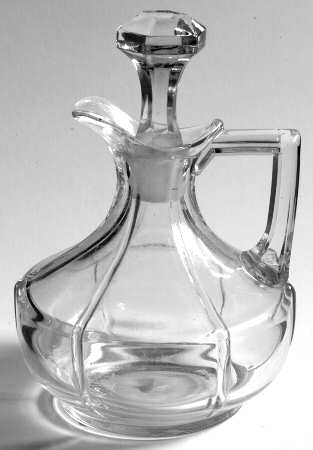 Rib and Panel Clear (Stem 411) 4 Oz Cruet & Stopper