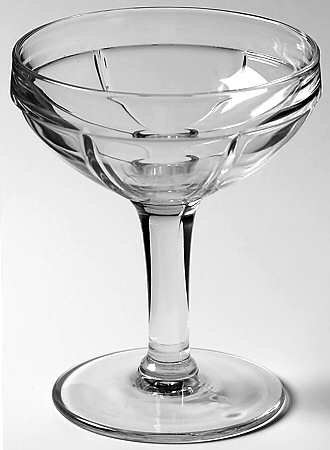 Rib and Panel Clear (Stem 411) Champagne/Tall Sherbet