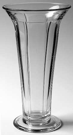 Rib and Panel Clear (Stem 411) 9" Flower Vase
