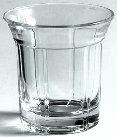 Rib and Panel Clear (Stem 411) 2 1/2 Oz Flat Tumbler