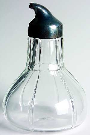 Rib and Panel Clear (Stem 411) Sugar Pourer & Metal Lid