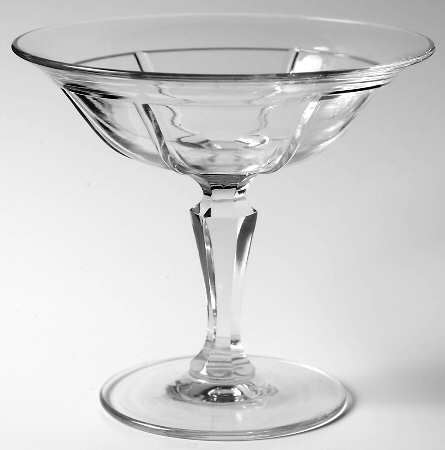Rib and Panel Clear (Stem 411) 4" Open Stemmed Jelly