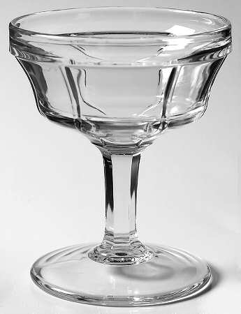 Rib and Panel Clear (Stem 412) Champagne/Tall Sherbet