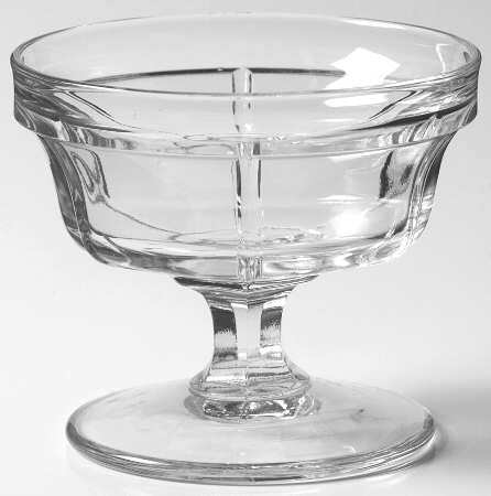 Rib and Panel Clear (Stem 412) Low Sherbet