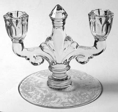 Rosalie (Stem 3408) Double Light Candlestick