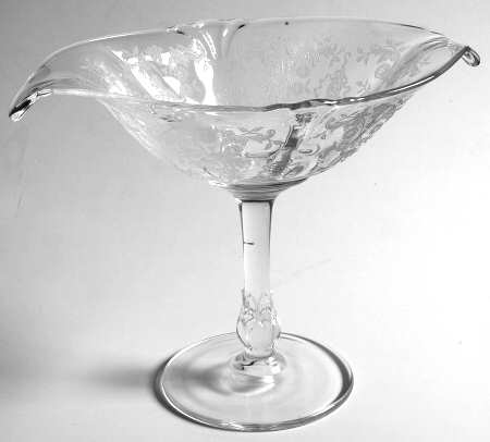 Rosalie (Stem 3408) Oval Compote (Height X Width)