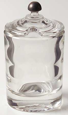 Saturn Clear Mustard & Lid with Sterling Knob