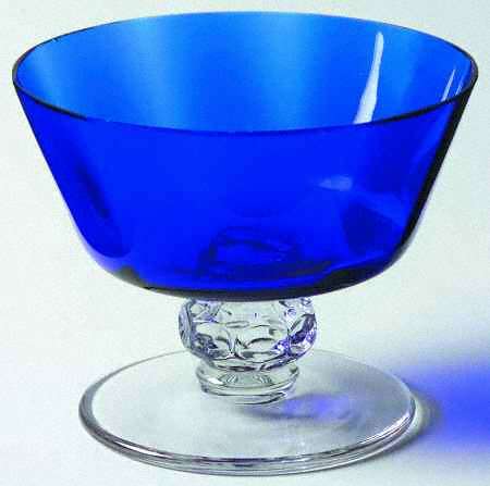 Spanish Cobalt Blue (Clear Stem) Low Sherbet