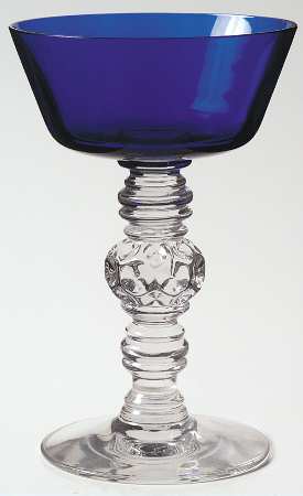 Spanish Cobalt Blue (Clear Stem) Champagne/Tall Sherbet