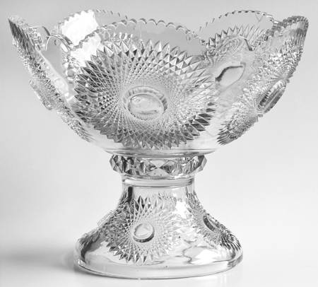 Sunburst Small Punch Bowl with Stand