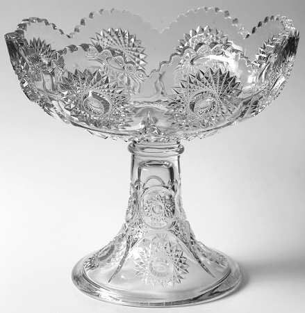 Sunburst Round Compote (Height X Width)
