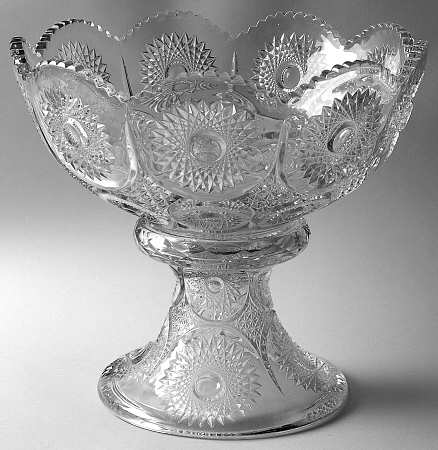 Sunburst Punch Bowl with Stand