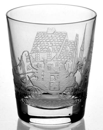 Tally Ho Clear (Deep Plate Etch) Shot Glass