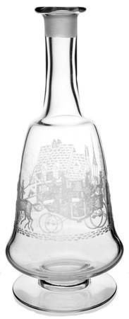Tally Ho Clear (Deep Plate Etch) Decanter No Stopper