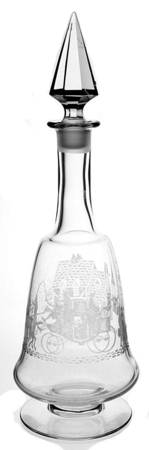 Tally Ho Clear (Deep Plate Etch) Decanter & Stopper