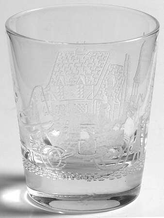 Tally Ho Clear (Deep Plate Etch) Shot Glass