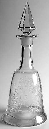Tally Ho Clear (Deep Plate Etch) Decanter & Stopper