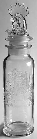 Tally Ho Clear (Deep Plate Etch) 32 Oz Shape 1 Martini Mixer with Rooster Stopper