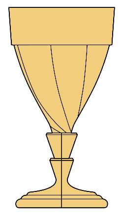 Twist Yellow (Sahara) Water Goblet
