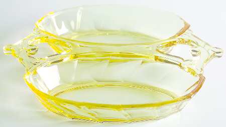 Twist Yellow (Sahara) 8" Oval 2 Part Relish