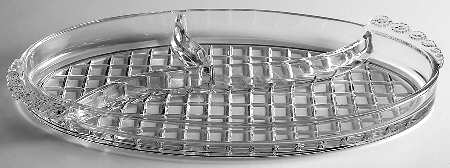 Victorian Clear 11" Oval 3 Part Relish