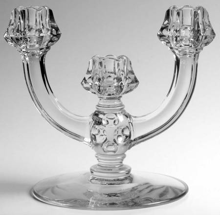 Whirlpool Clear Three Light Candlestick